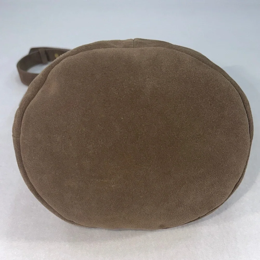 Dolce Vita Aubrie Olive Brown Suede Hobo Shoulder Bag NWT‎ Gold Studs Boho